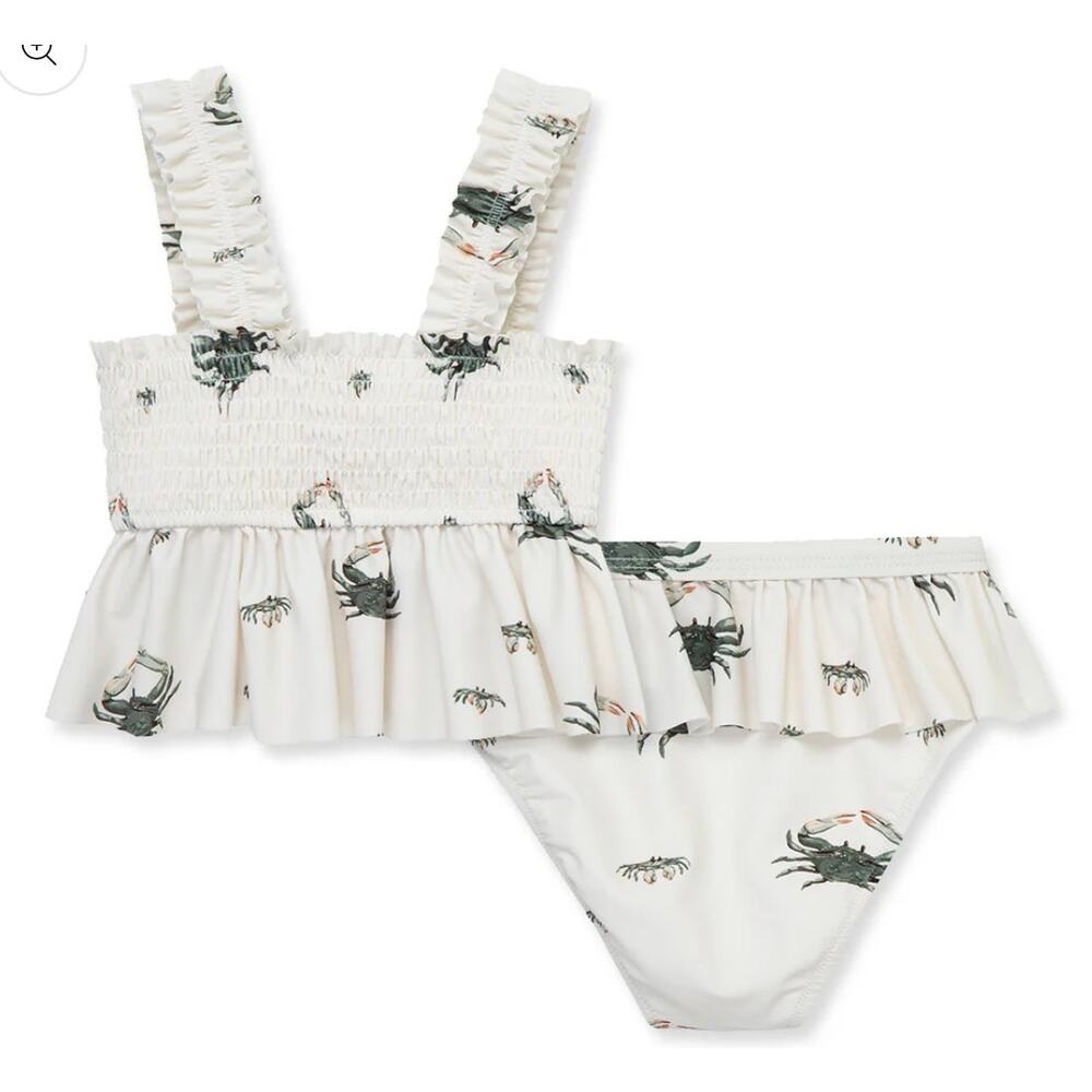 Milkbarn Coastal Crab Ruffle Two Piece, NWT 12-18 Months